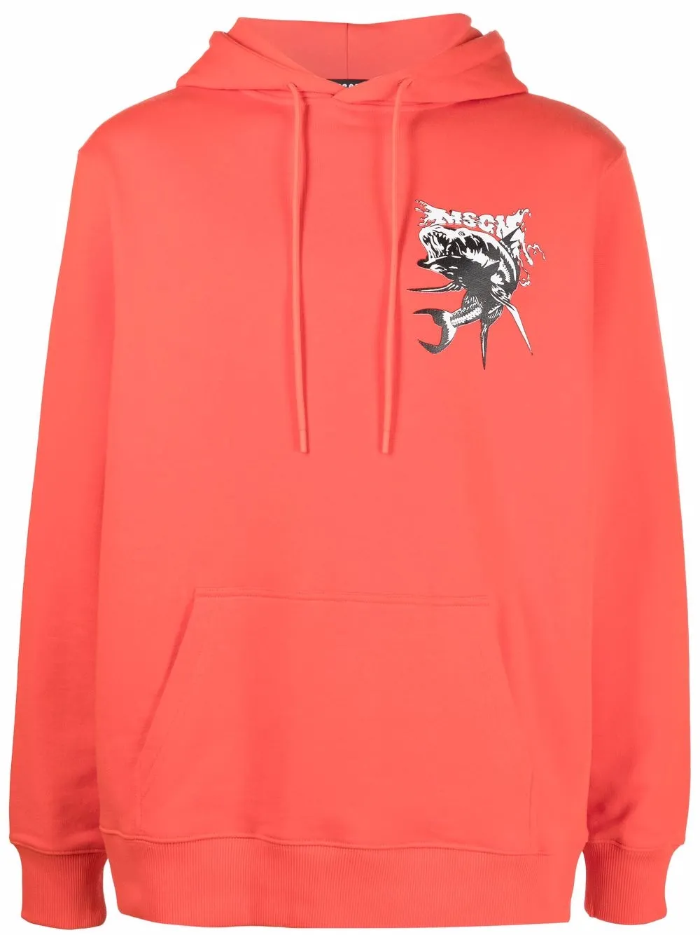 

MSGM hoodie con estampado Fish - Rojo