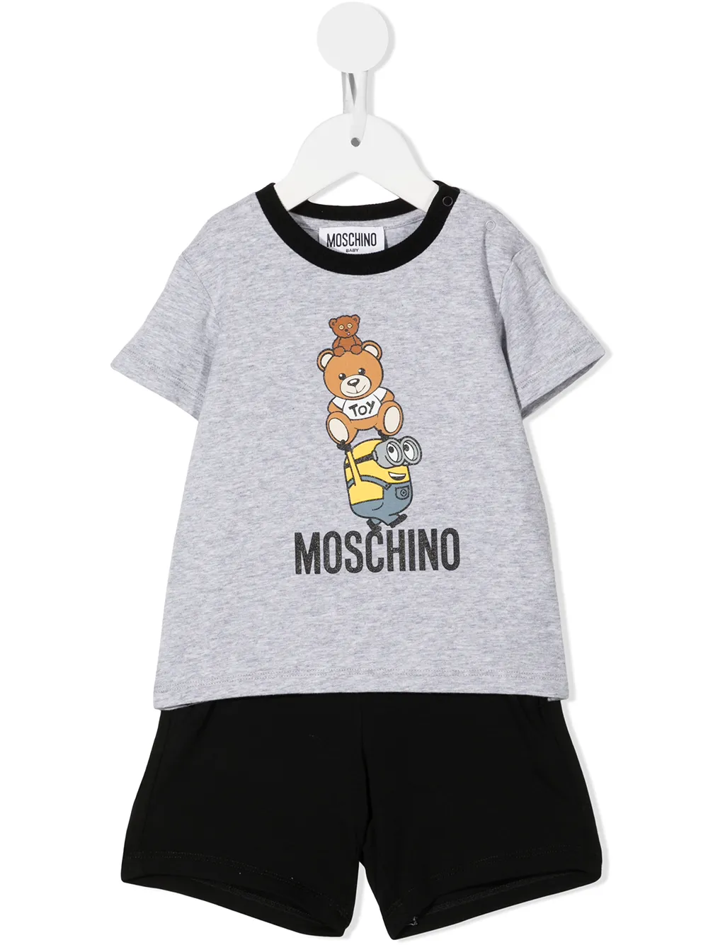 

Moschino Kids set de dos piezas con logo - Gris