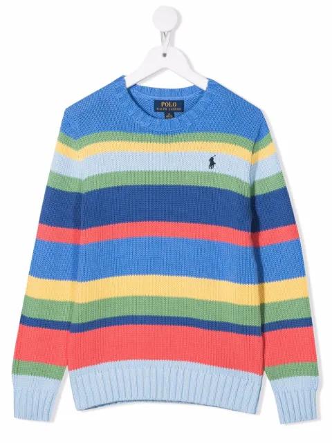 Ralph Lauren Kids كنزة بطبعة مخططة
