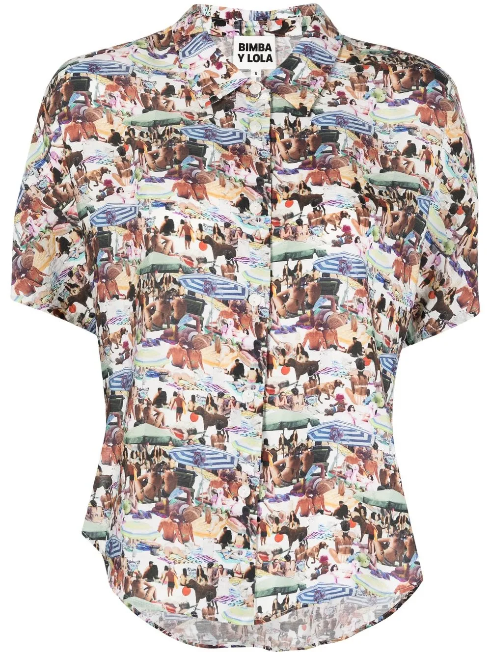 

Bimba y Lola camisa con estampado gráfico - Blanco