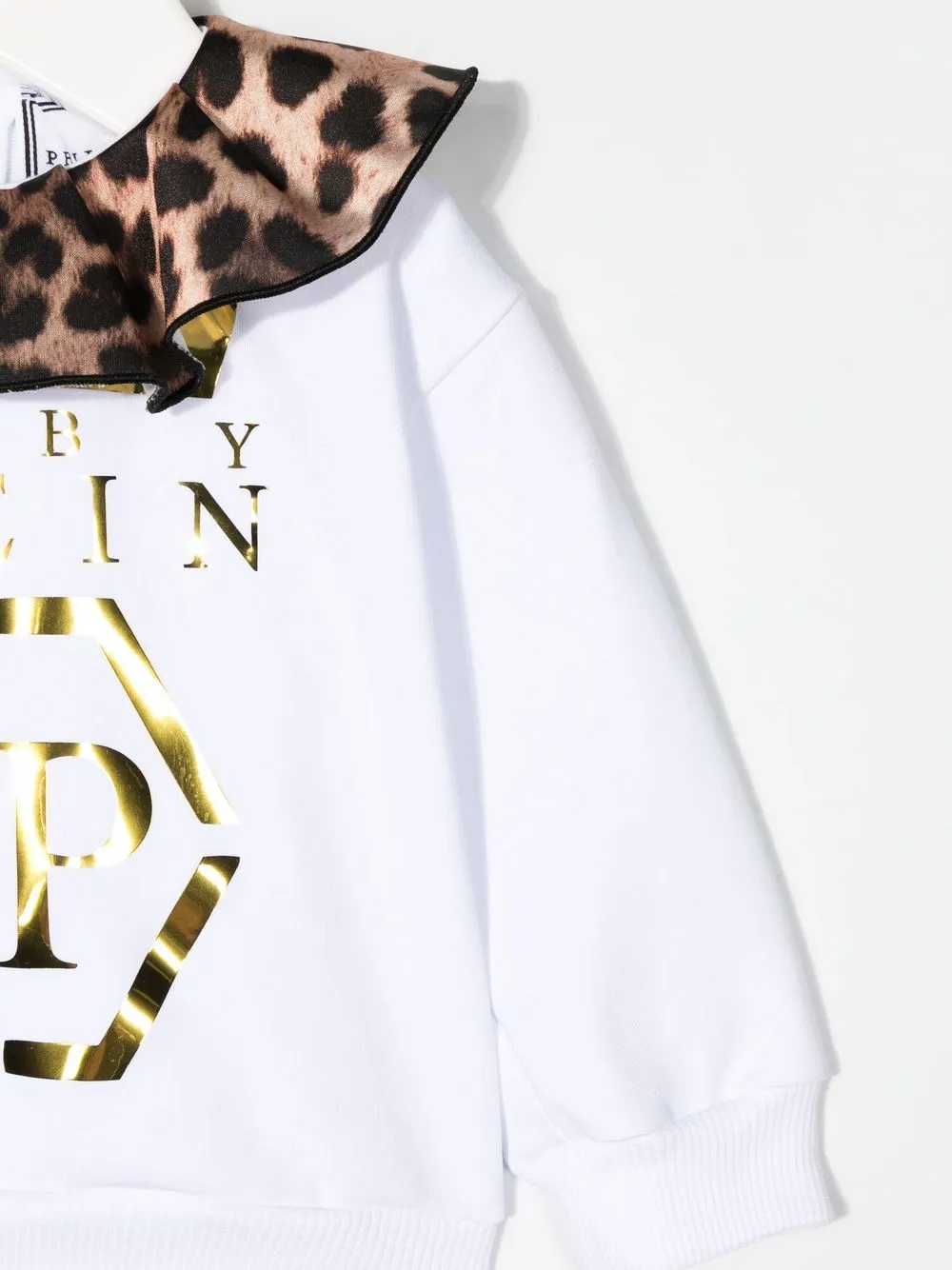  Philipp Plein Junior Sweatshirt Mit Rüschenkragen   Weiß 