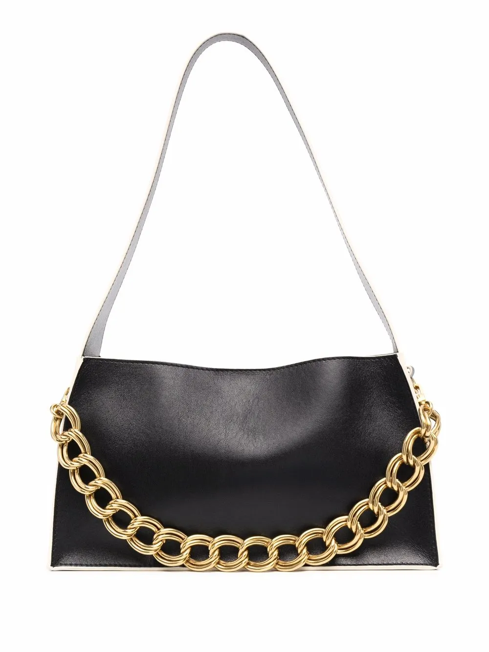 

Manu Atelier Kesme contrast-edges shoulder bag - Black