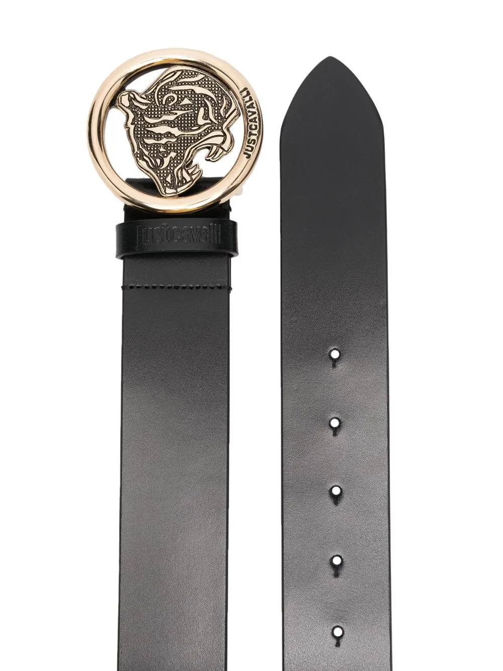 Just Cavalli Leren riem - Zwart