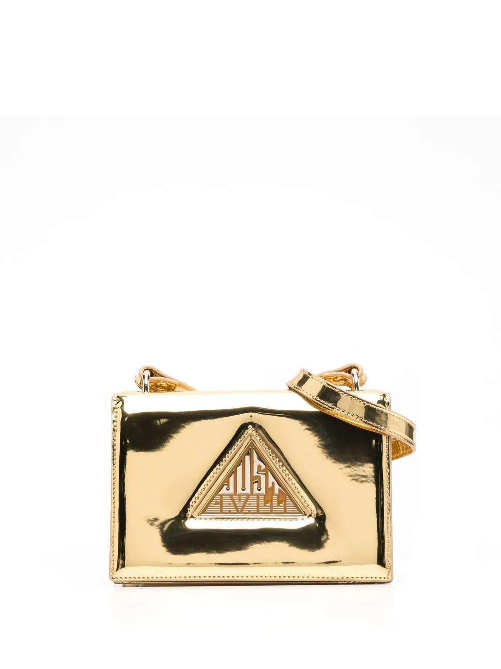 

Just Cavalli bolsa crossbody con placa del logo - Dorado