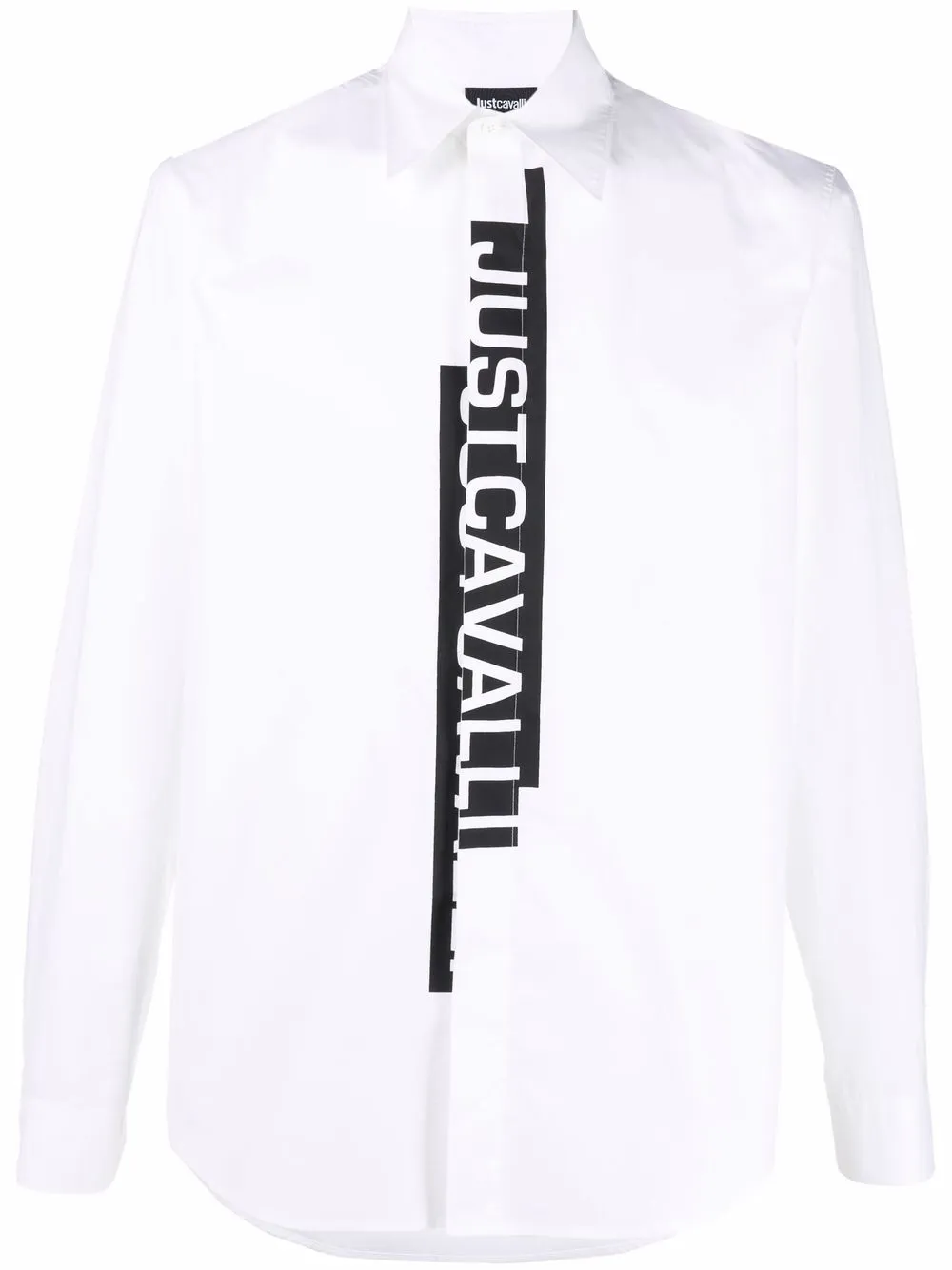 

Just Cavalli camisa con solapa y logo estampado - Blanco