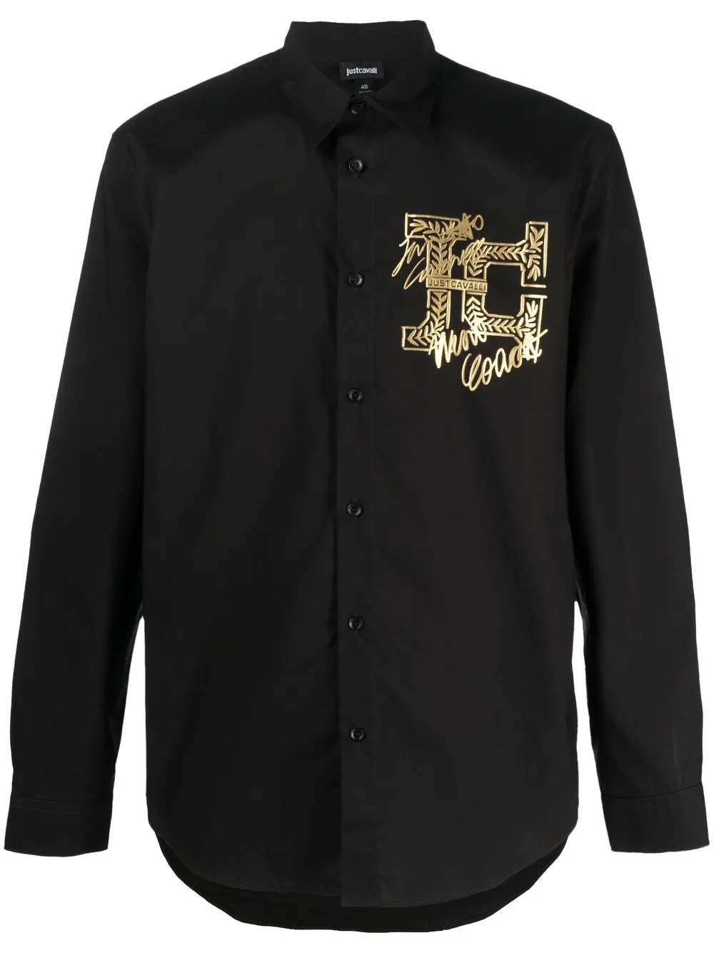 

Just Cavalli camisa manga larga con logo estampado - Negro
