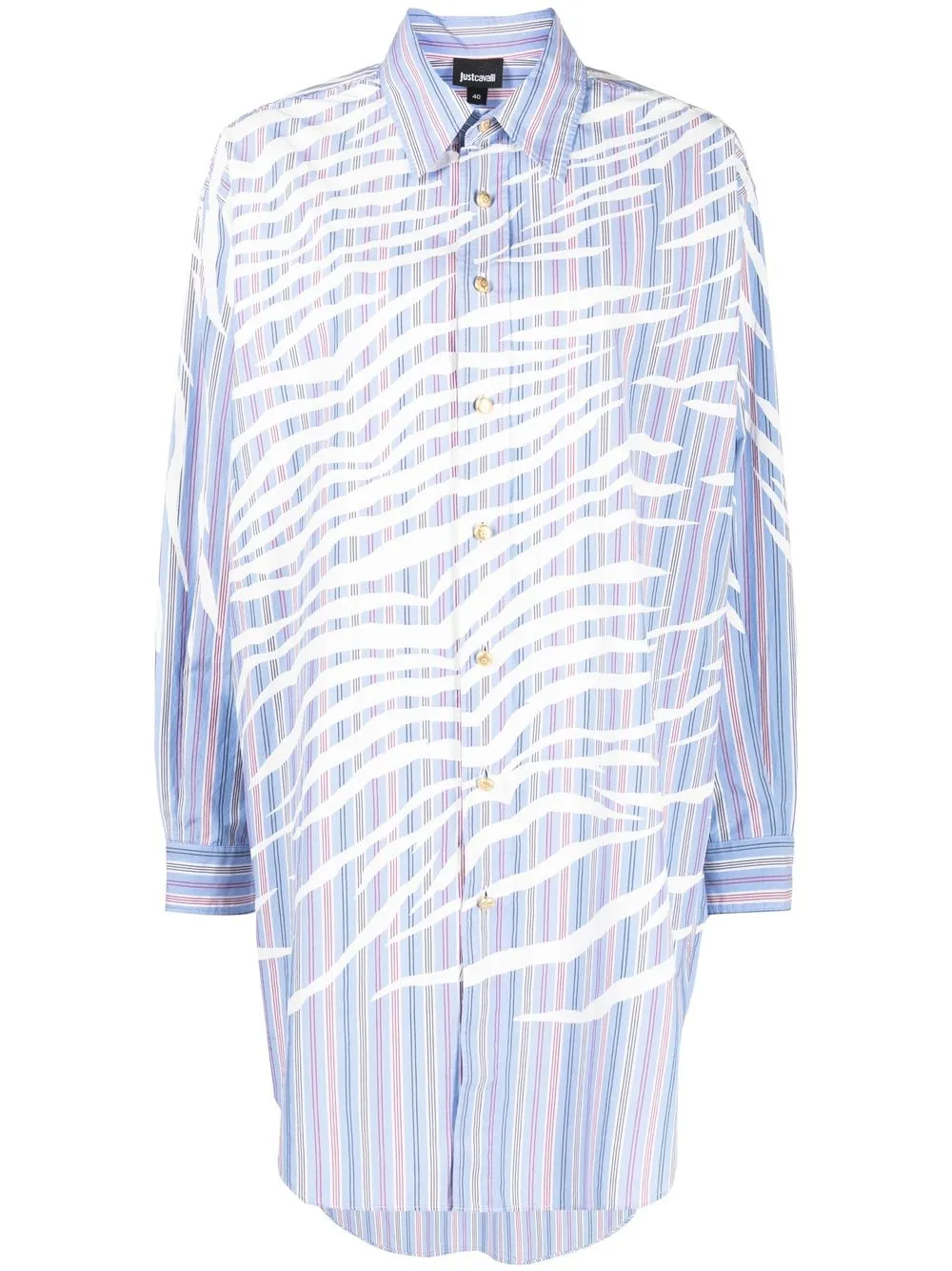 

Just Cavalli playera con tigre estampado - Azul