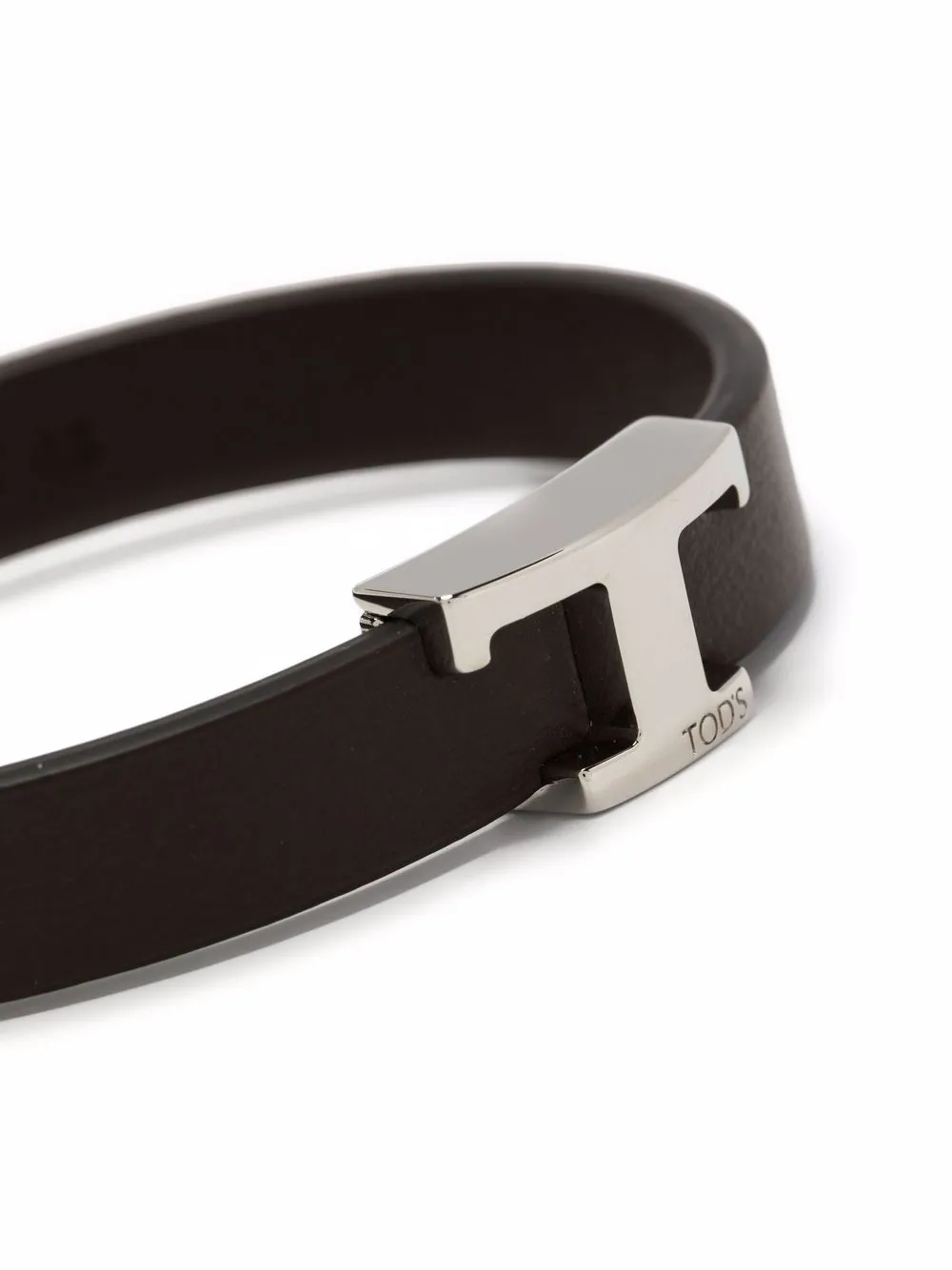  Tod's Lederarmband Mit Logo Schild   Braun 