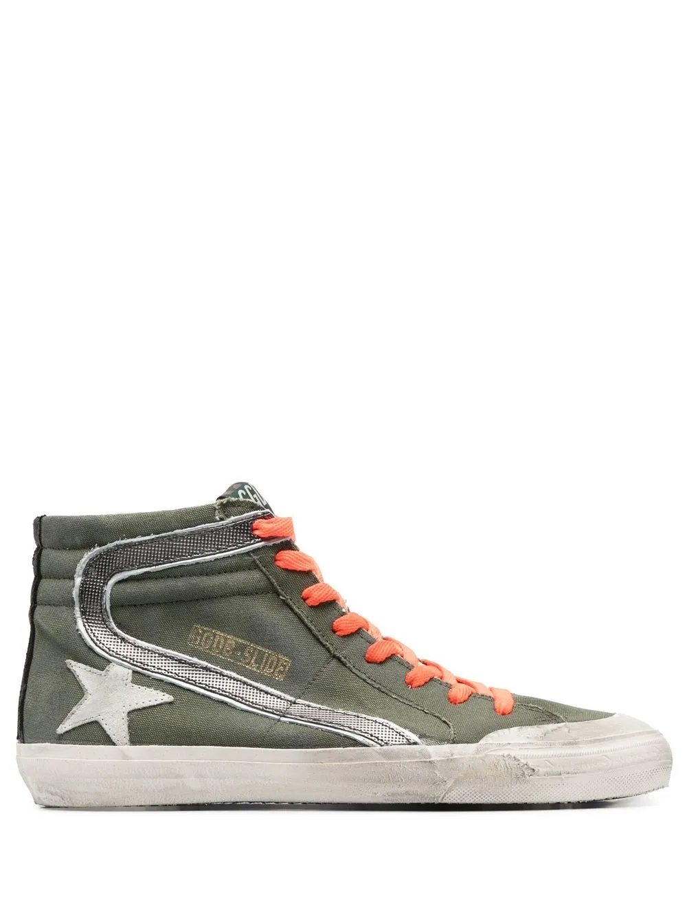 

Golden Goose tenis altos Slide - Verde