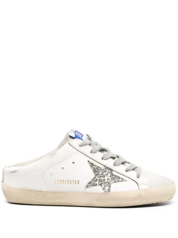 Golden Goose Super Star Leather Mules White FARFETCH