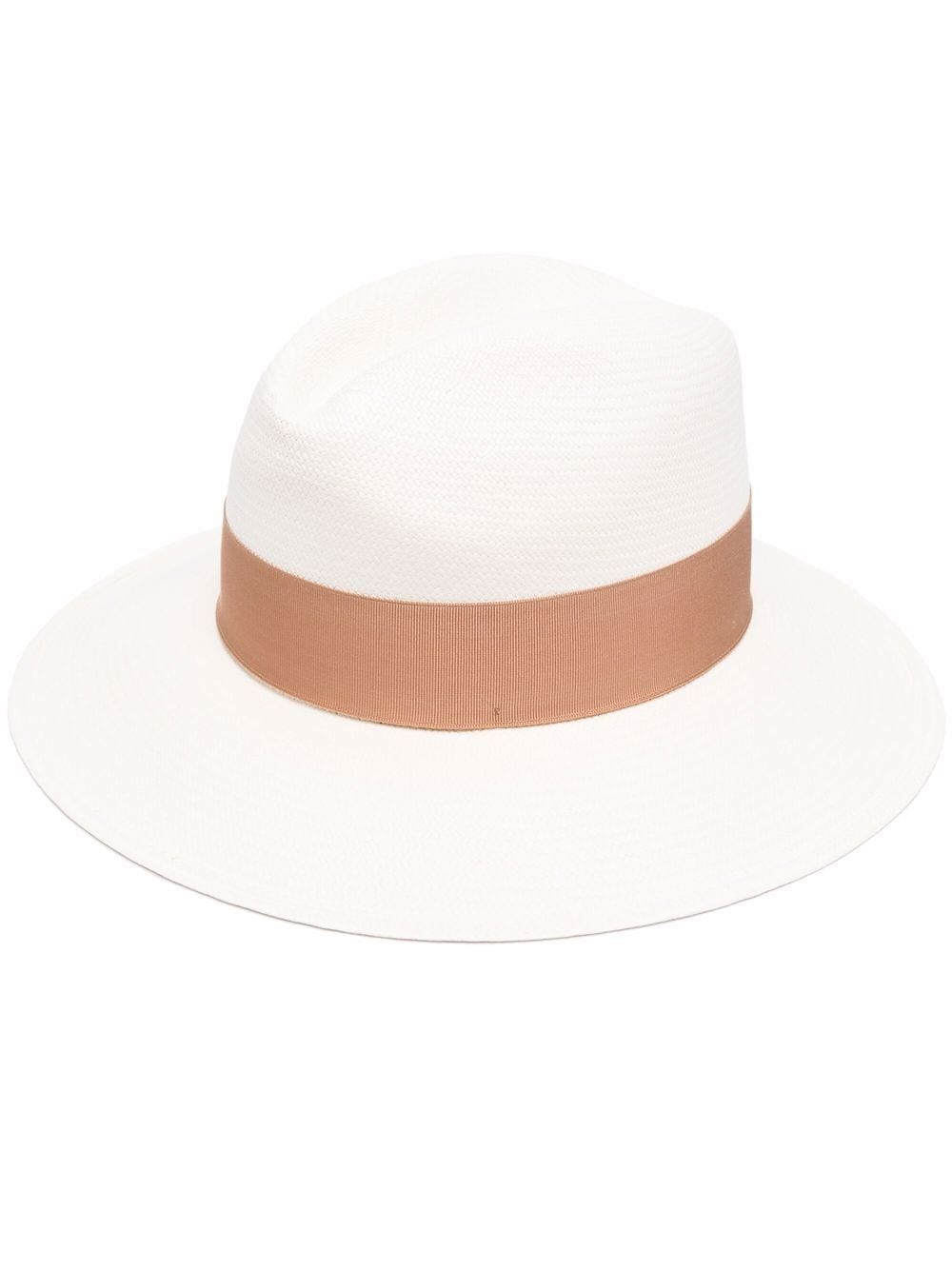 wide-brim straw hat
