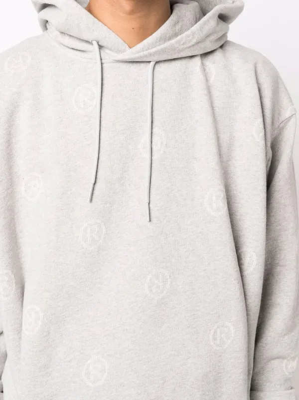 Martine Rose monogram-print Pullover Hoodie | Grey | FARFETCH Martine Rose monogram-print Pullover Hoodie | Grey | FARFETCH
