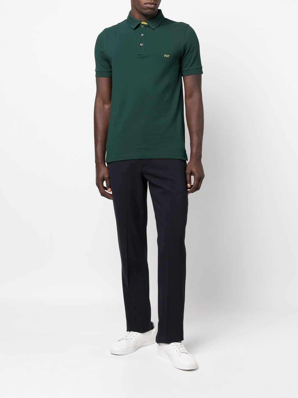 Fay Poloshirt met korte mouwen - Groen