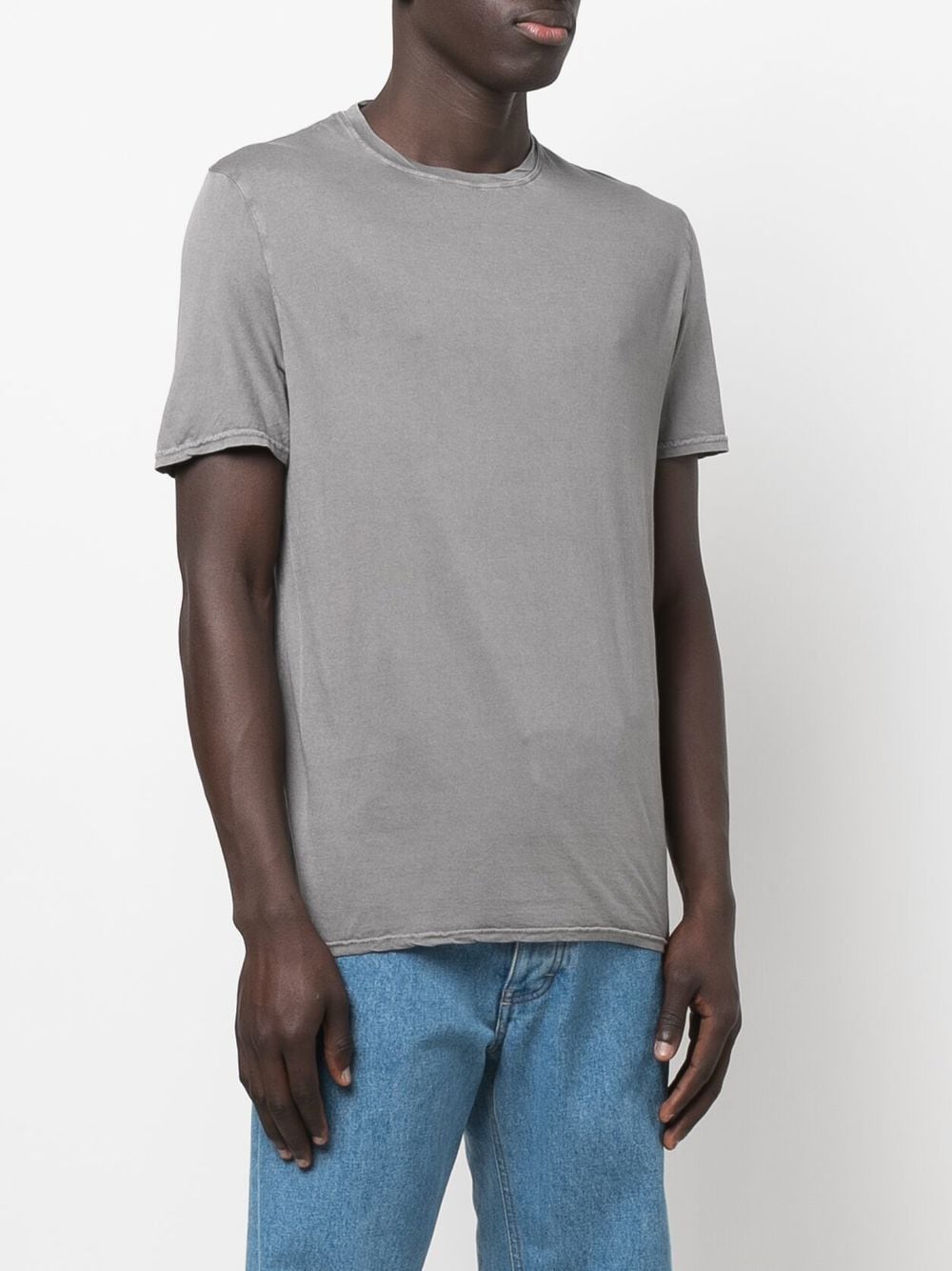 Shop Fedeli Short-sleeved Cotton T-shirt In Grau