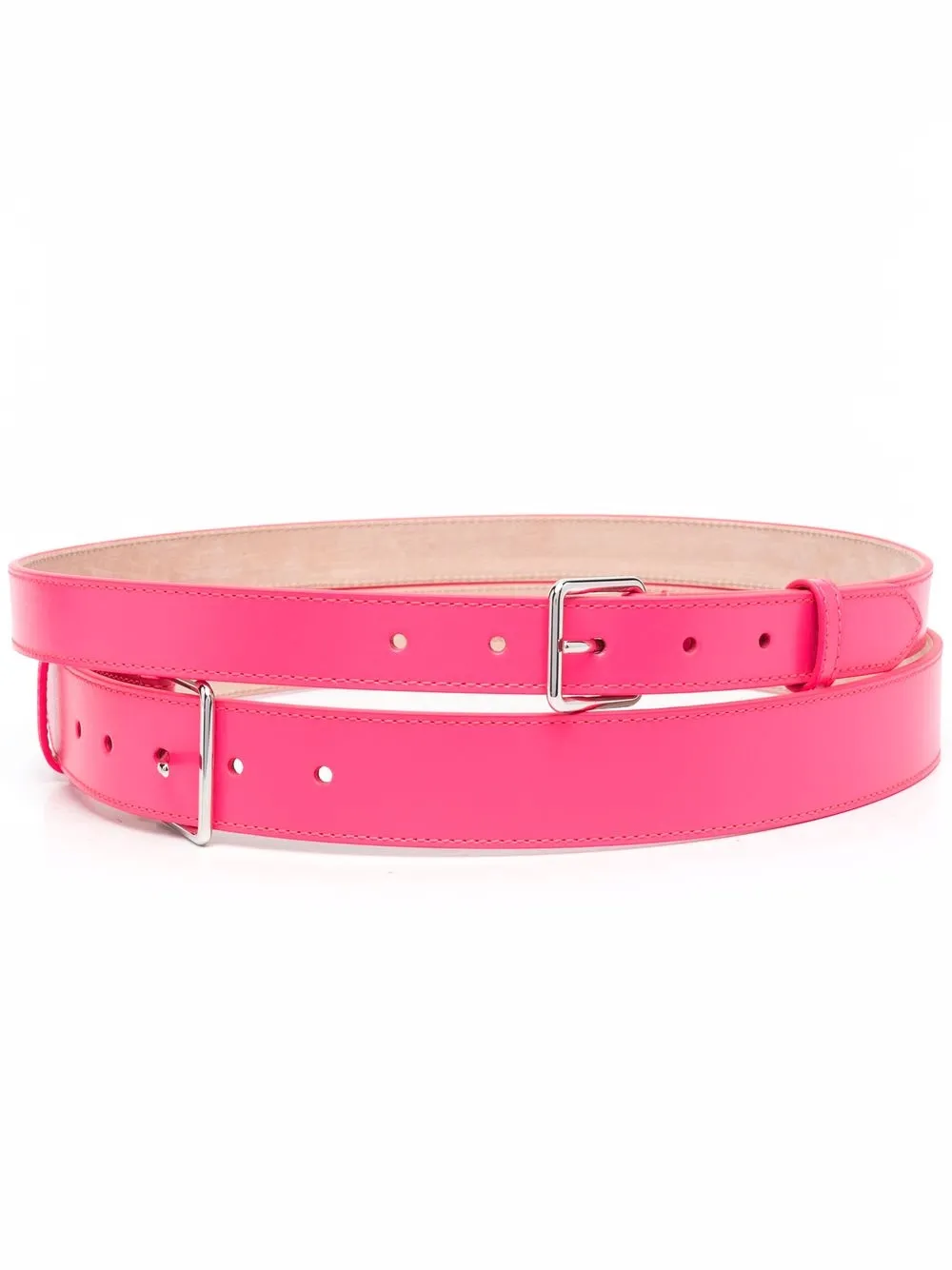 

Alexander McQueen buckle-fastened leather belt - Pink