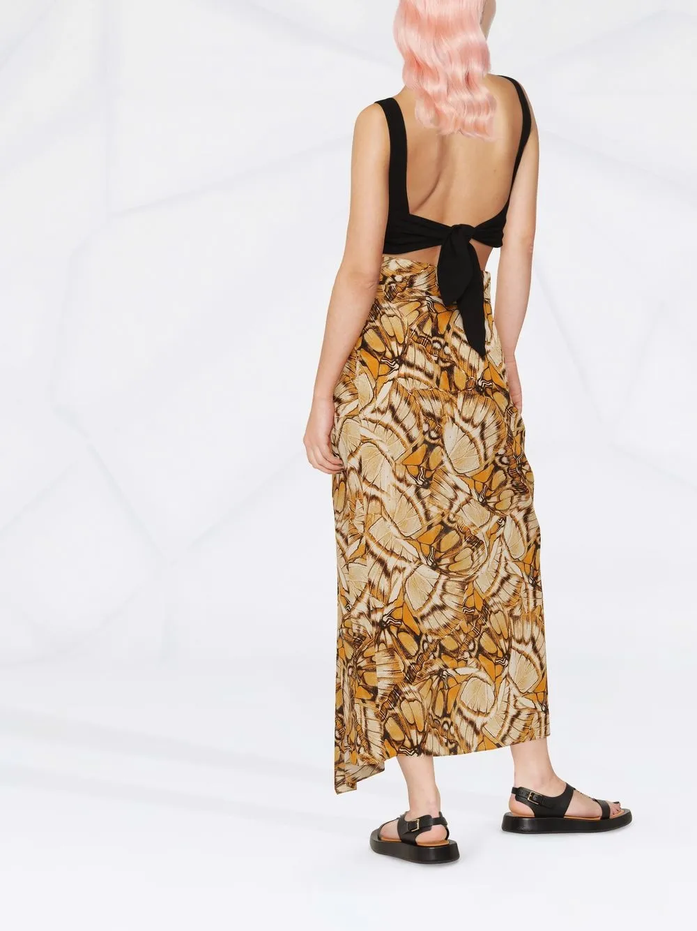 Alberta Ferretti Rok met print Beige