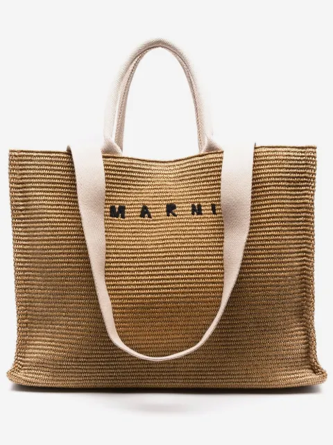 Marni tote con efecto de rafia