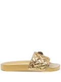 Kurt Geiger London metallic-effect open-toe slides - Gold