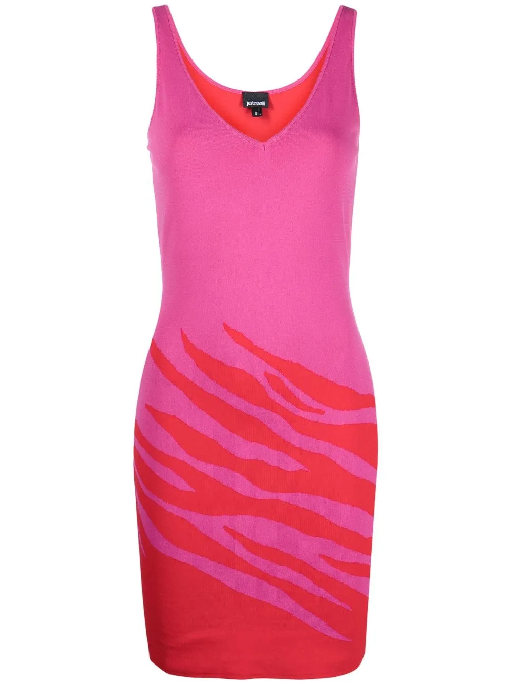 

Just Cavalli abstract-print V-neck mini dress - Pink