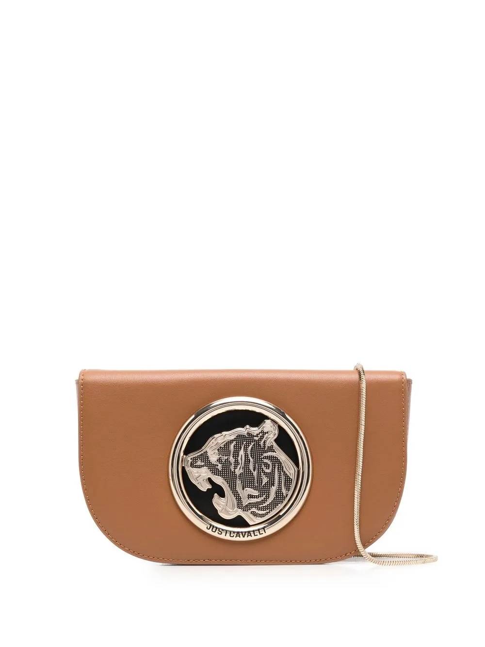 

Just Cavalli bolsa crossbody con placa del logo - Marrón