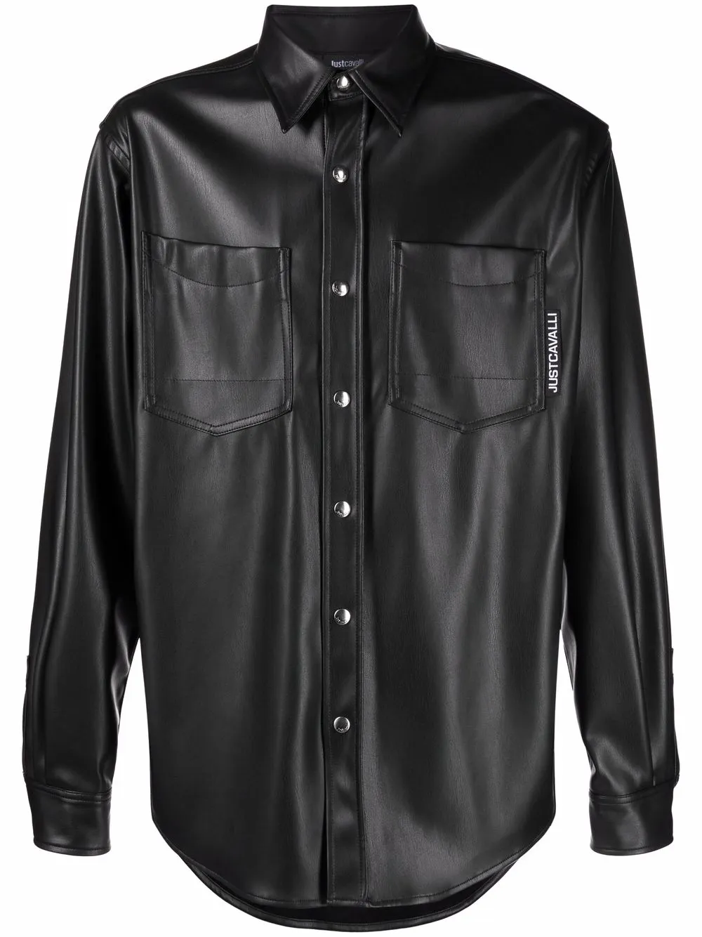 

Just Cavalli camisa con etiqueta del logo - Negro