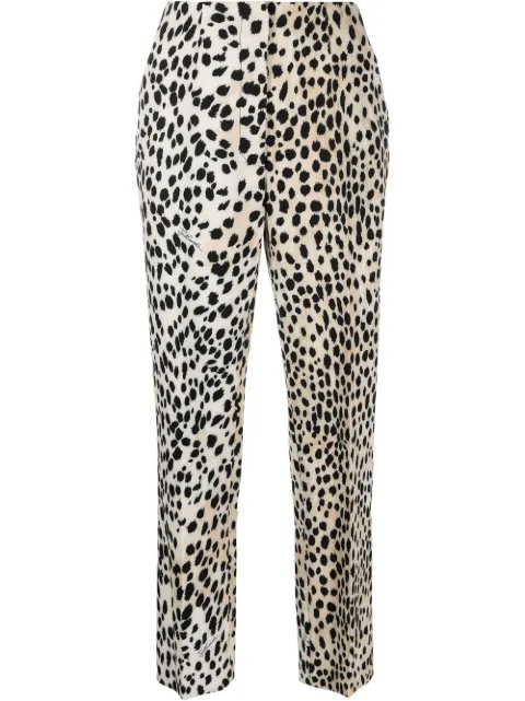 Just Cavalli leopard-print straight trousers