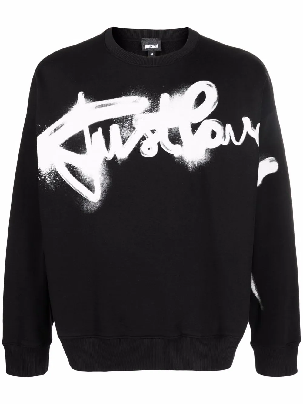 

Just Cavalli logo-print cotton jumper - Black