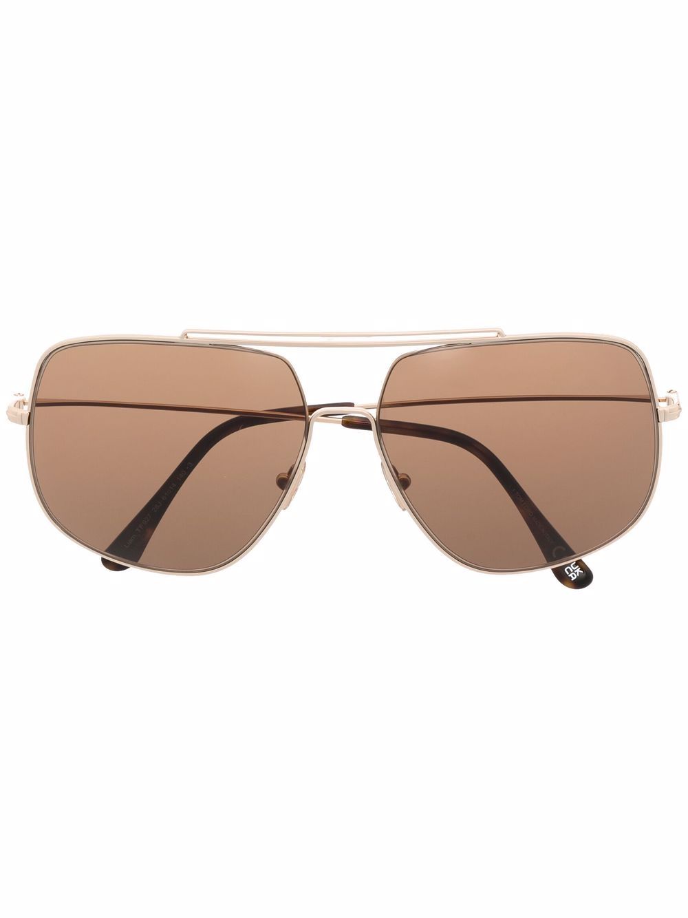 

TOM FORD Eyewear Oversized pilot-frame sunglasses - Gold