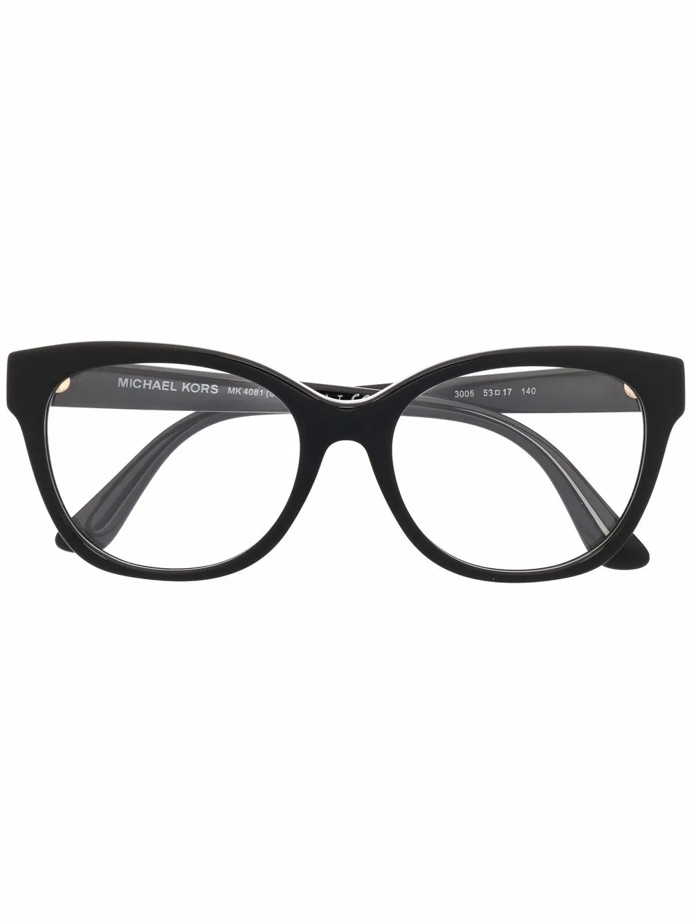 

Michael Kors lentes con armazón redonda y logo estampado - Negro