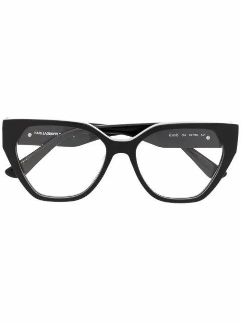 Karl Lagerfeld polished-effect cat-eye glasses