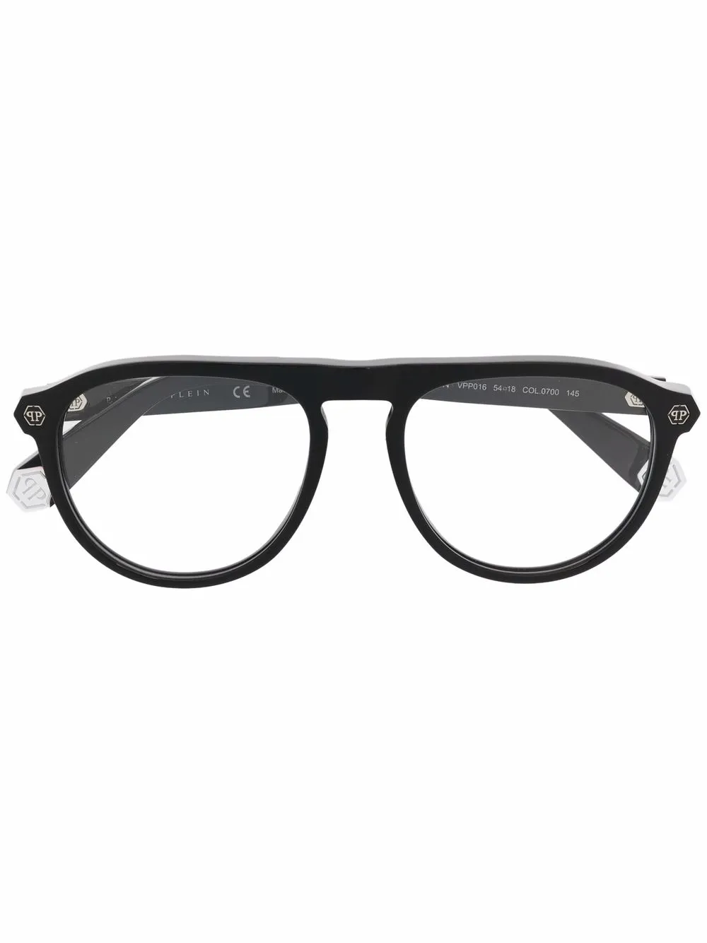 

Philipp Plein Eyewear lentes con armazón redonda - Negro