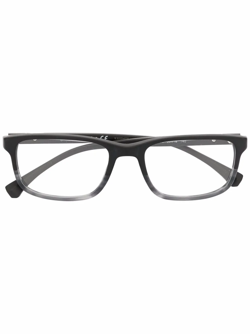 Emporio Armani matte rectangle-frame glasses | Grey | Image 1