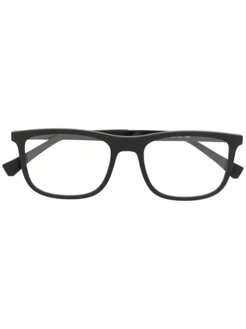 Emporio Armani matte rectangle-frame glasses 