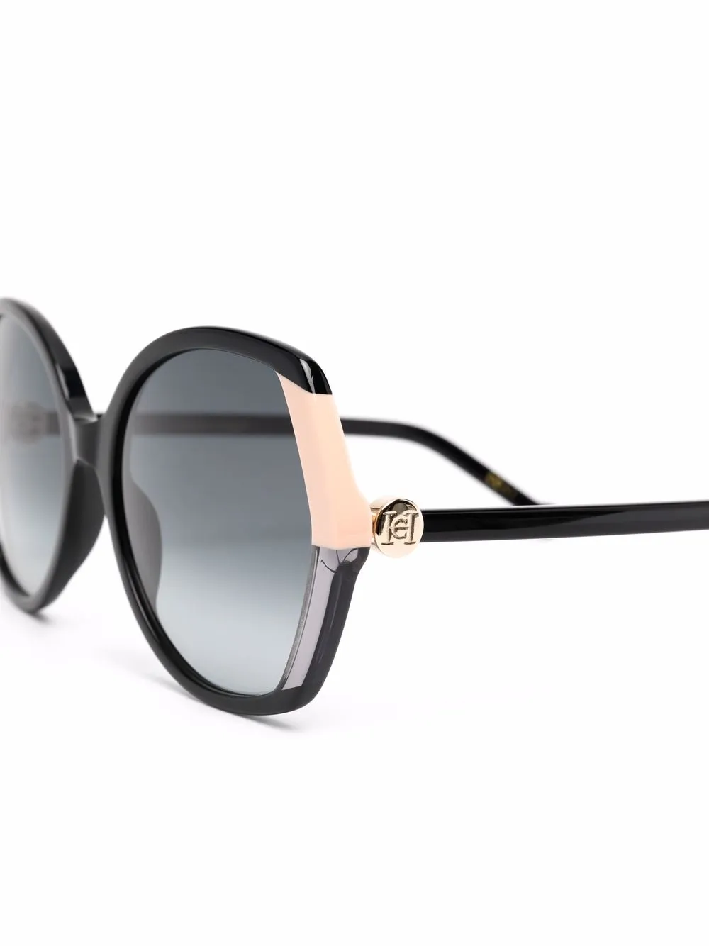 Carolina Herrera Zonnebril met oversized montuur Zwart