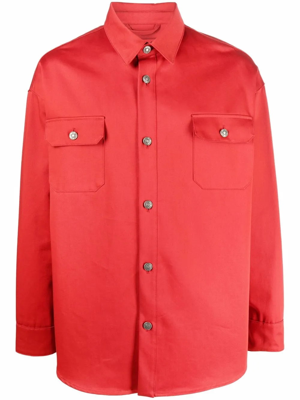 424 camisa con botones y logo - Rojo