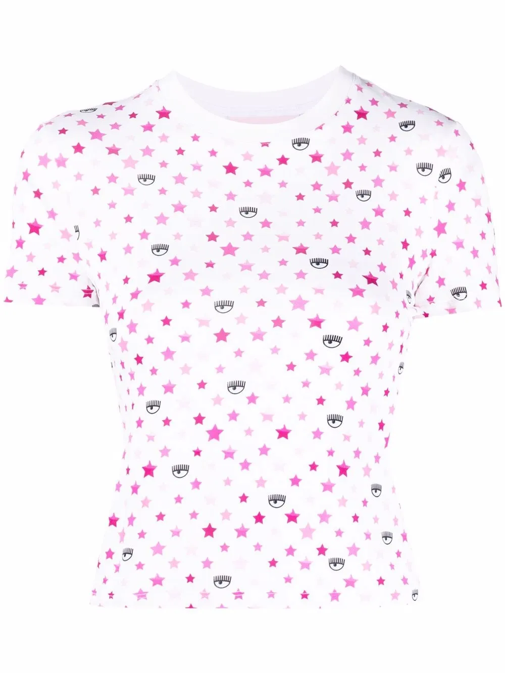 

Chiara Ferragni playera con motivo Rainbow - Blanco