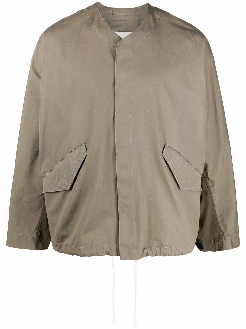 

Jil Sander collarless flap-pocket jacket - Green