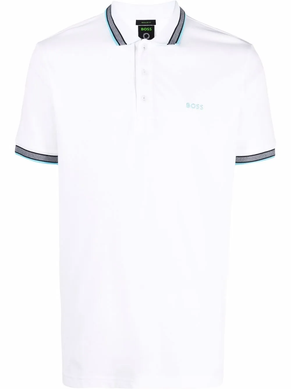 

BOSS playera tipo polo con ribete en contraste - Blanco