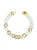 SHAY 18kt yellow gold and ceramic diamond chain-link bracelet