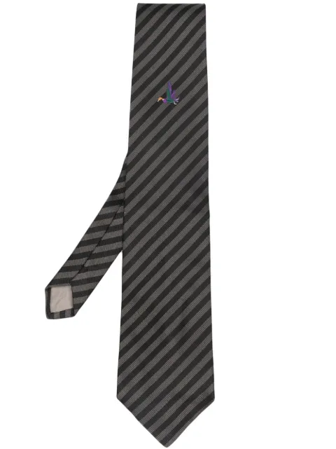 Versace Pre-Owned 1970s embroidered-mallard silk tie
