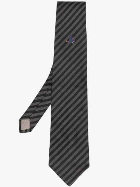 Versace Pre-Owned 1970s embroidered-mallard silk tie