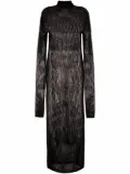 DSQUARED2 open-knit long-sleeve dress - Black