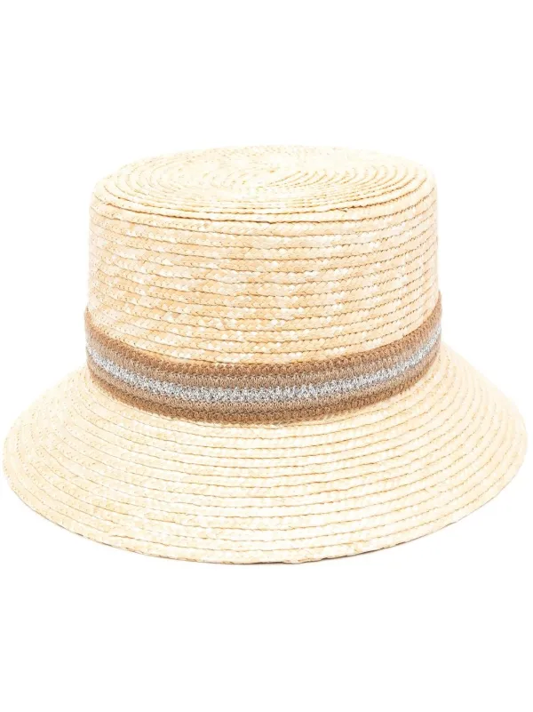 Eleventy knitted-trim Straw Fisherman 