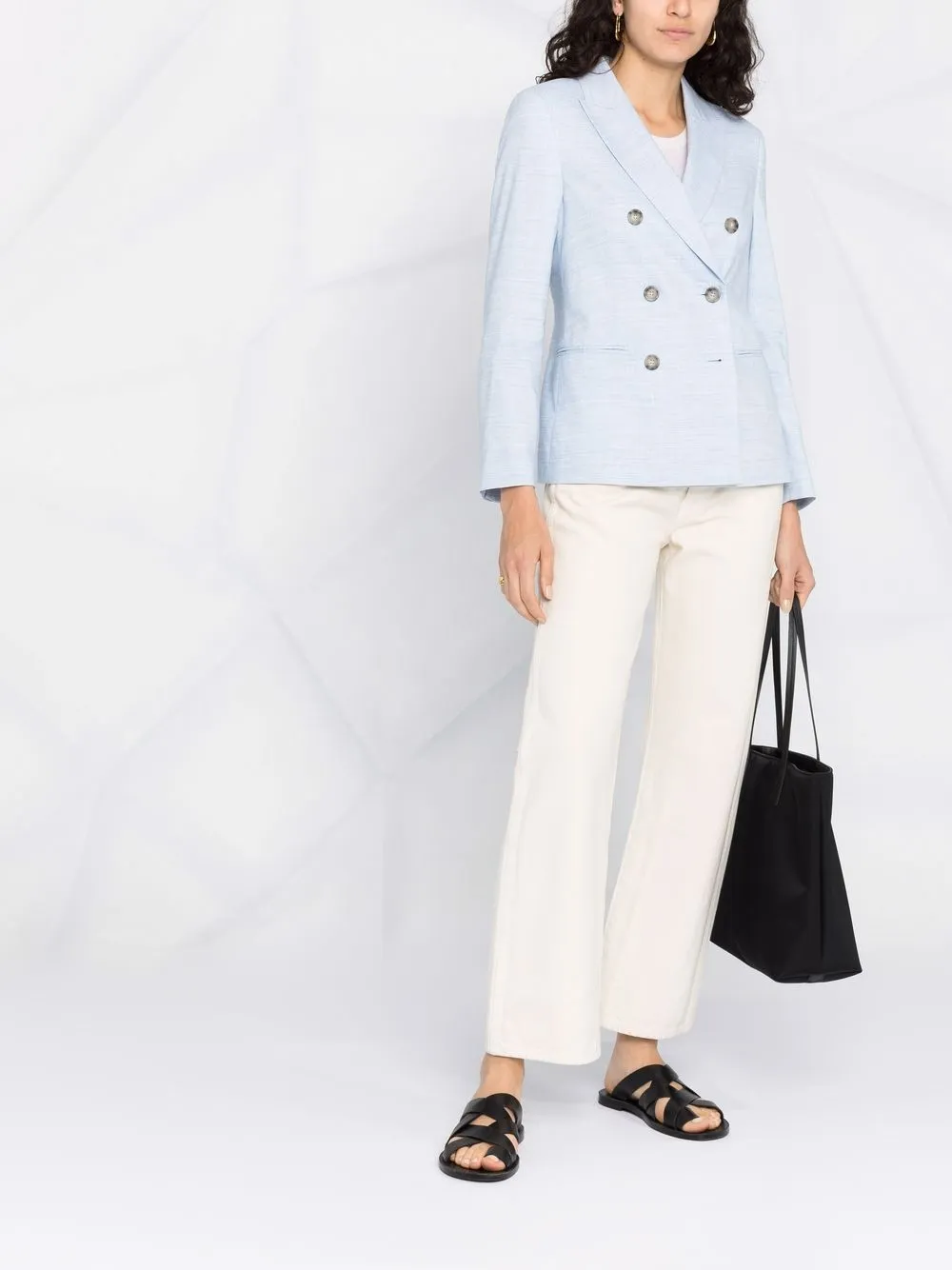 Peserico Blazer met dubbele rij knopen - Blauw