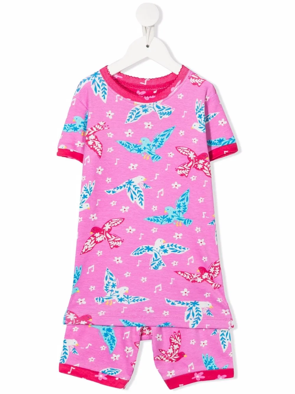 

Hatley pijama corto con motivo de pájaros - Rosado