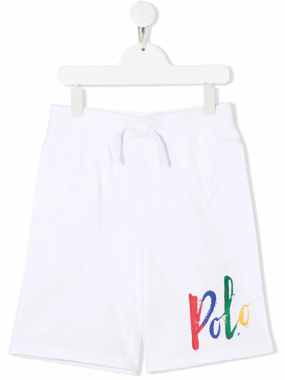 

Ralph Lauren Kids shorts deportivos con logo estampado - Blanco