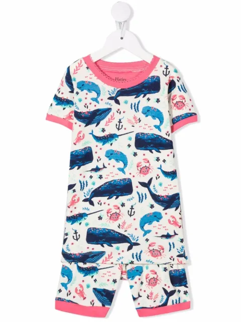Hatley بيجامة قصيرة بطبعة جرافيك