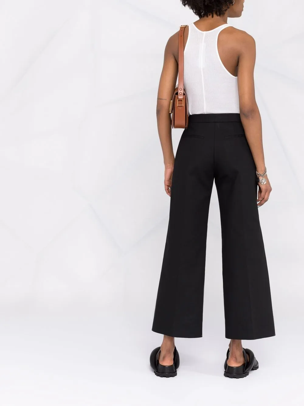 фото Jil sander укороченные брюки широкого кроя