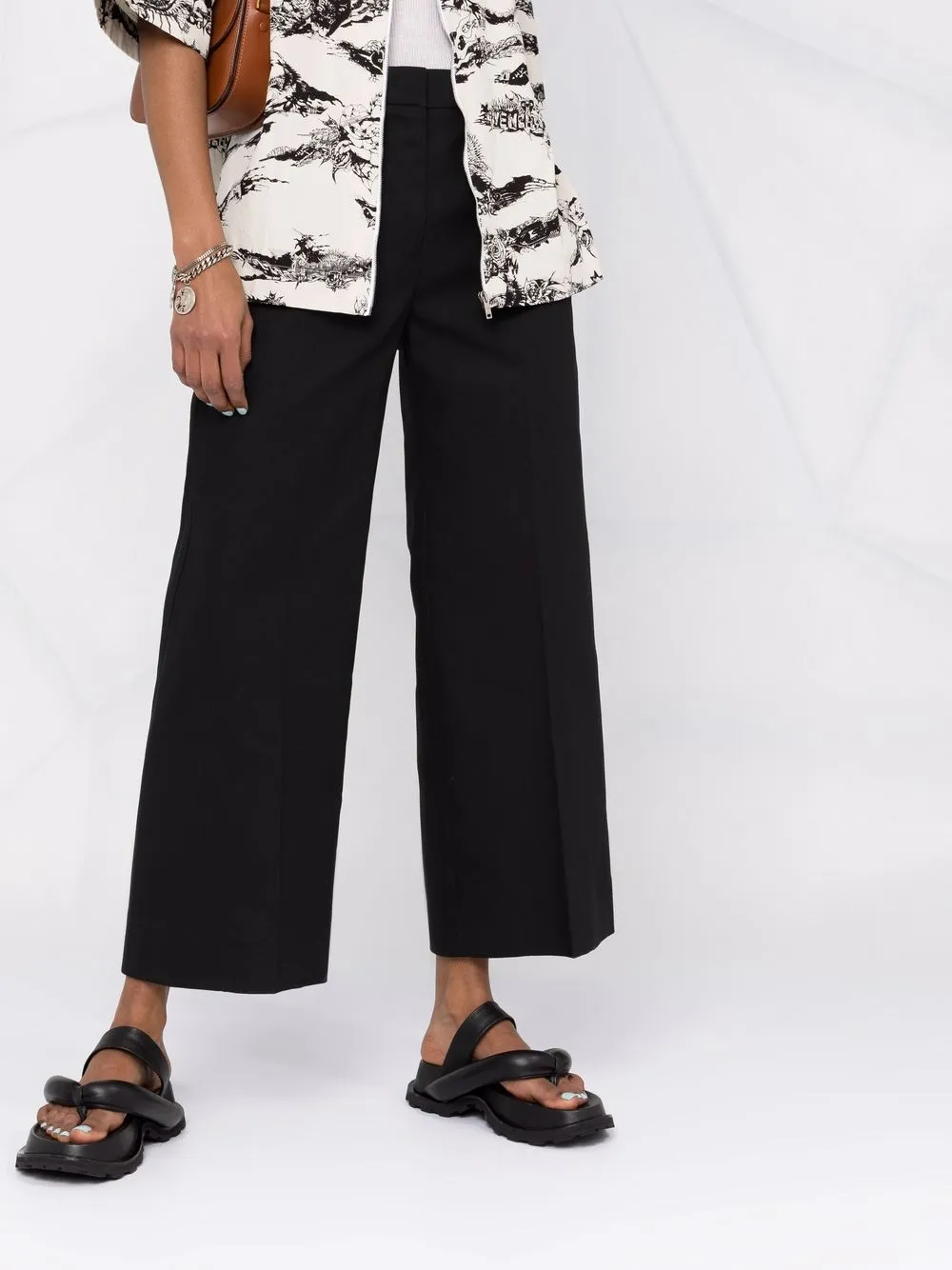 фото Jil sander укороченные брюки широкого кроя