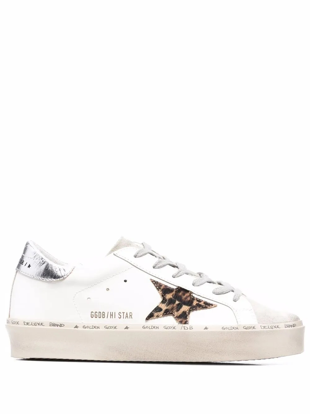 Golden Goose tenis Hi Star con agujetas - Blanco